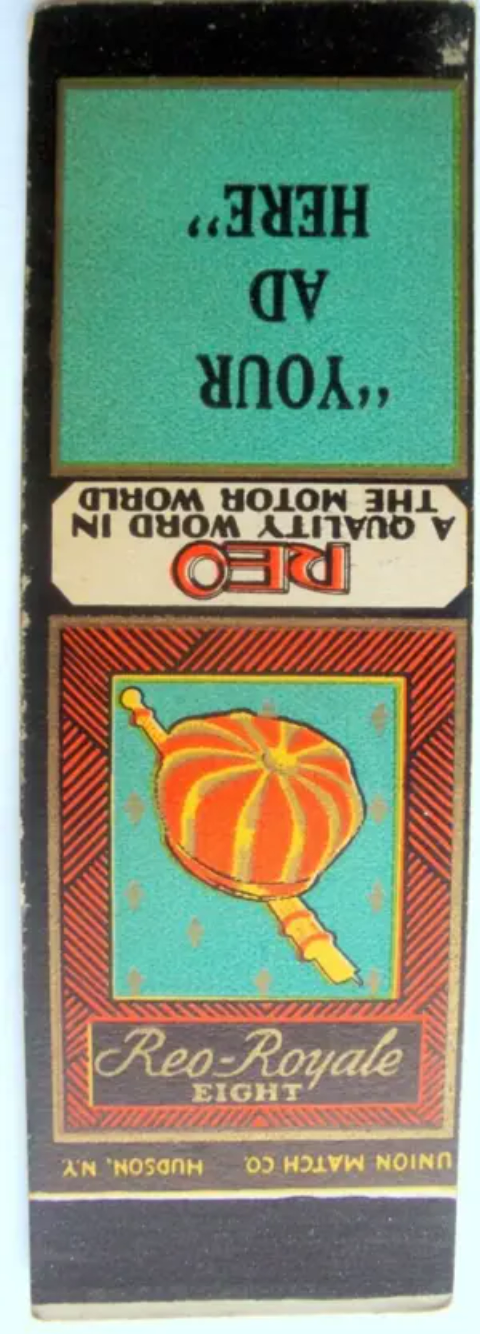 REO Royale Matchbook