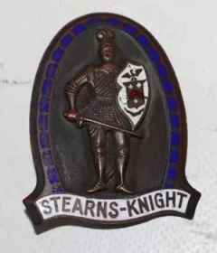 1928-1929 Cloisonné Stearns -Knight Radiator Emblem Badge — thumbnail 2