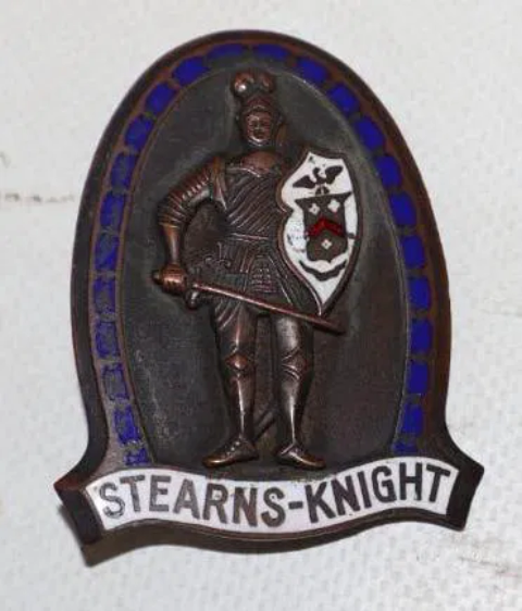1928-1929 Cloisonné Stearns -Knight Radiator Emblem Badge