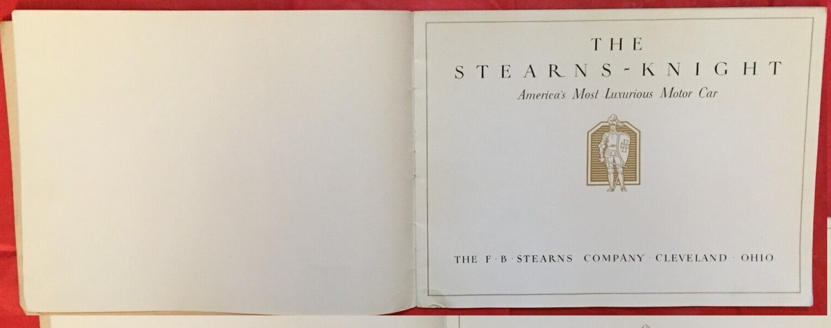 1928 STEARNS-KNIGHT "ROADSTER LIMOUSINE TOURING SEDAN" Car Dealer Sales Brochure — photo 1