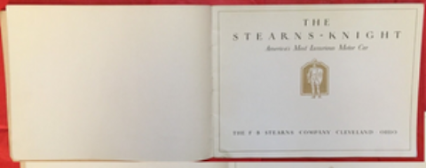 1928 STEARNS-KNIGHT "ROADSTER LIMOUSINE TOURING SEDAN" Car Dealer Sales Brochure