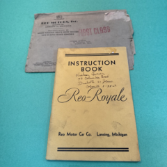 Instruction Book REO ROYALE Motor Car — thumbnail 4