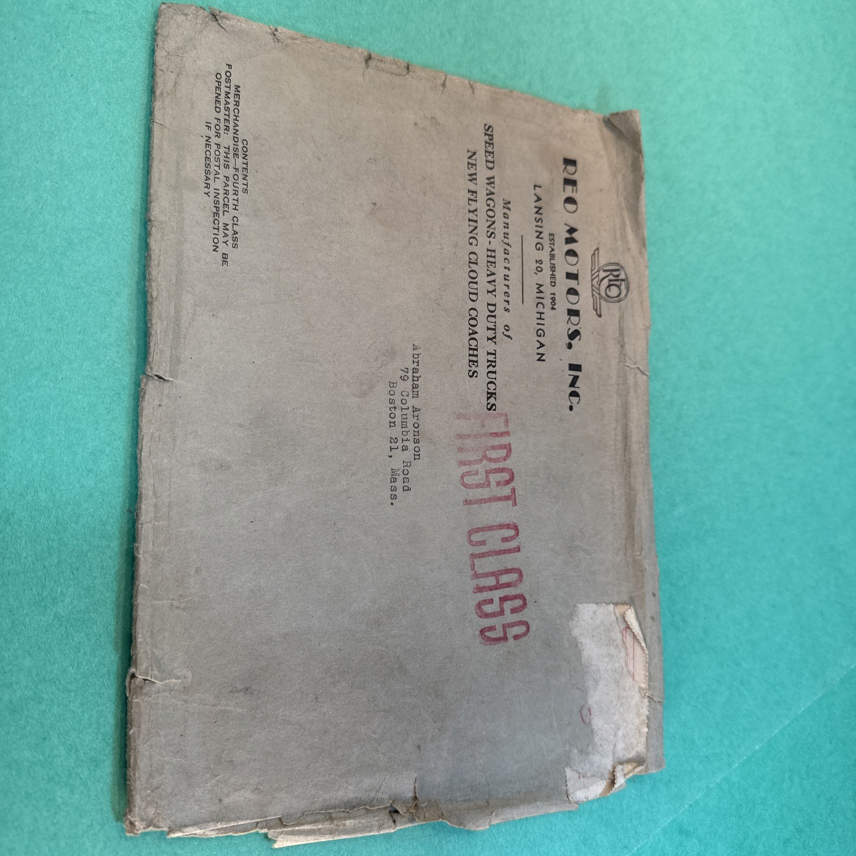 Instruction Book REO ROYALE Motor Car — photo 1