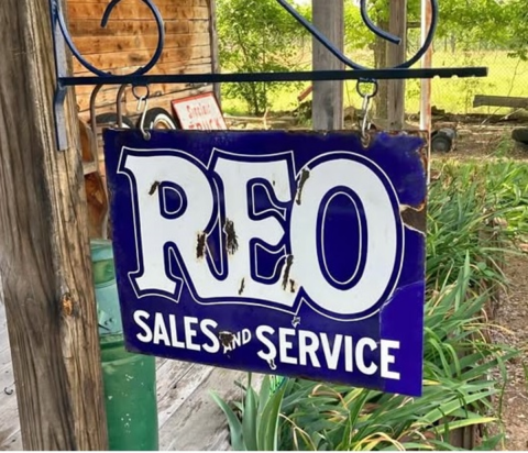 1920’s REO Porcelain Sign