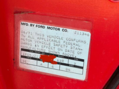 1971 Ford mustang Mach 1 429CJ 4 speed — thumbnail 1