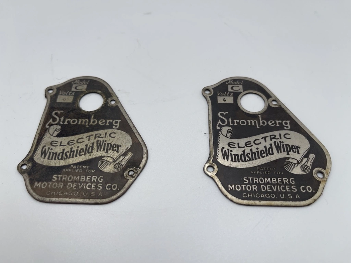 Stromberg Wiper Motor Tags (Model J Duesenberg) — photo 1