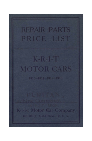 1910 K-R-I-T Repair Parts Price List