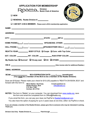 Reatta Club Application